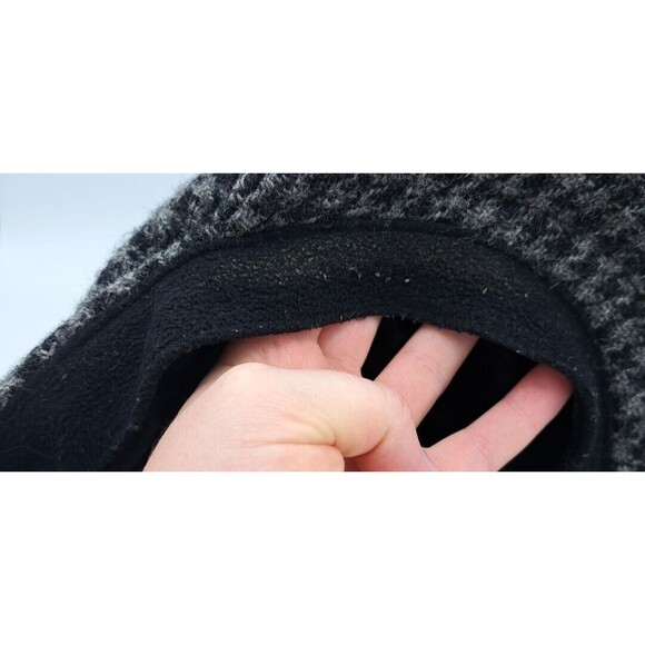 LL Bean Harris Tweed Wool Goretex Houndstooth Newsboy Flat Cap Size M Grey/Blk - Picture 8 of 14